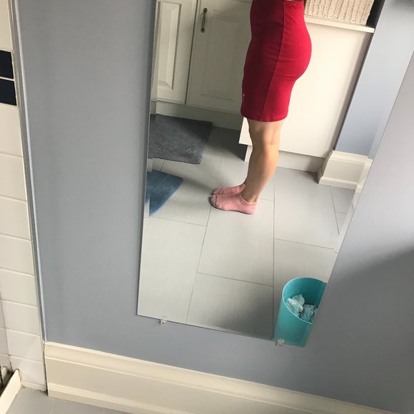 Red Pencil Skirt - Twik - Size XS - Picture 4 of 4